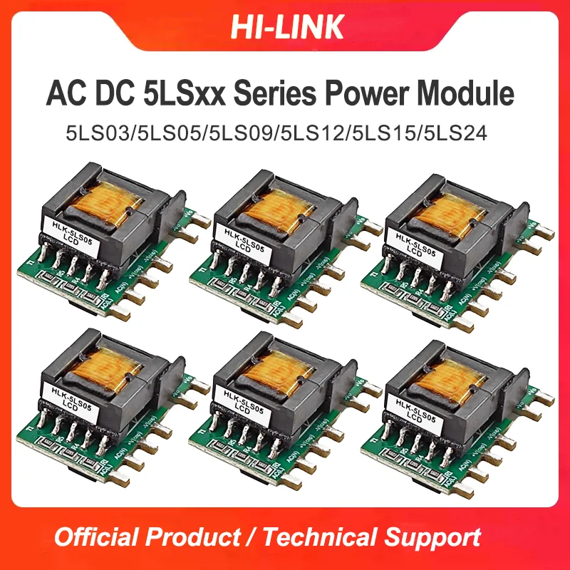 Free Ship Hi-Link HLK-5LSxx Series 5W AC-DC Isolated Power Module 85-265VAC to 3.3-24V Selectable Output for Industrial Control