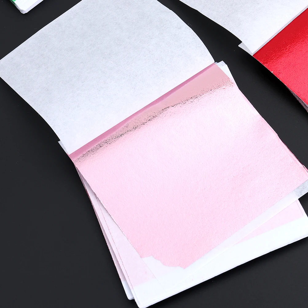 

400Pcs Gold Foil Decorative Craft Foil Sheets 9x9cm Imitation Gold Leaf for Art DIY Wall Home Decoration Shiny Luxury Finish