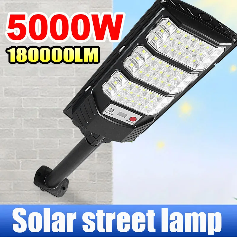 

1/2 шт. 180000 лм 5000 Вт/3000 Вт Прожектор на солнечных батареях, яркий светодиодный светильник для улицы, мощный солнечный светильник с датчиком движения, для сада, улицы, настенный светильник