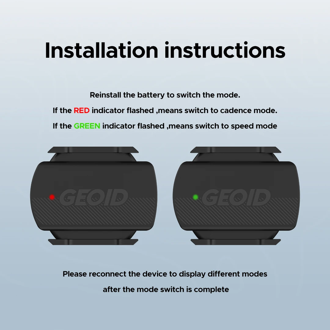 GEOID CS600 مستشعر سرعة وإيقاع ذكي لركوب الدراجات مزود بتقنية البلوتوث 5.0/ANT+ مستشعر سرعة الدراجة المقاوم للماء
