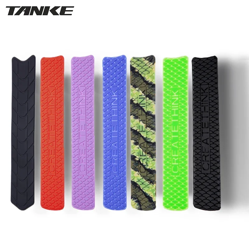 TANKE-pegatina protectora para cuadro de bicicleta, película protectora anticolisión para bicicleta de montaña y carretera, placa protectora de tubo de cuadro inferior