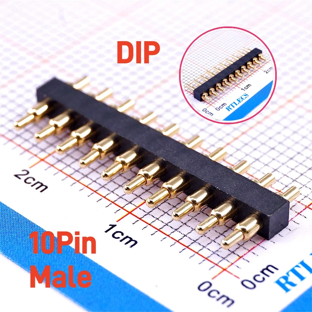 5 Stück Pogo-Pin-Stecker Pogopin Batterie Federlastkontakt DIP-Pin PCB 2 3 4 5 6 7 8 9 10 12 14 15 16 mm Testfeder Sonde – Detail 3
