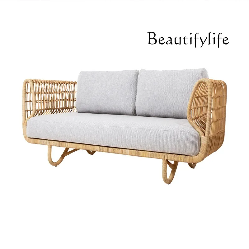 

Outdoor sofa rattan chair antique simple outdoor balcony leisure chair