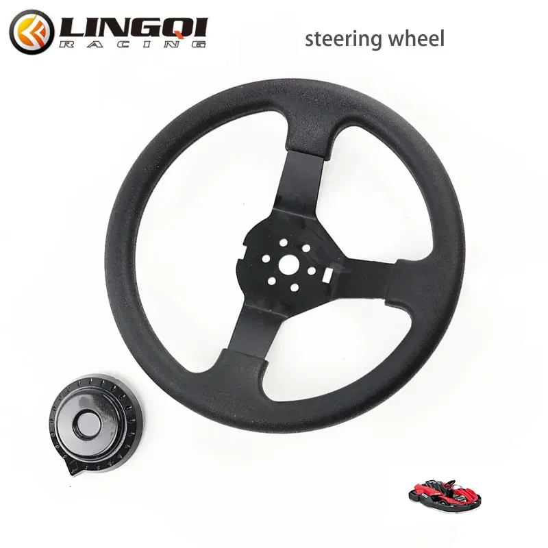 

LYNNCHI Motorcycle 300mm 6 Holes Steering Wheel With Cap Assy Handle Bar For ATV UTV Go kart GY6 125cc 150cc 140cc 150cc 160cc