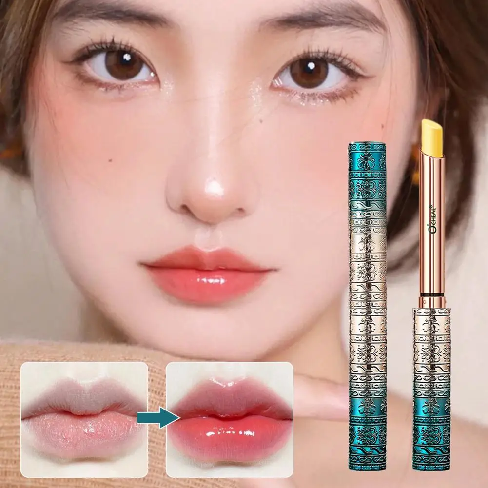 New Fruit Lip Balm Moisturizing Lip-Primer Color Tinted Solid Lip Color Jelly Pink Changing Glos Nourishing Lipstick Makeup I2Z4