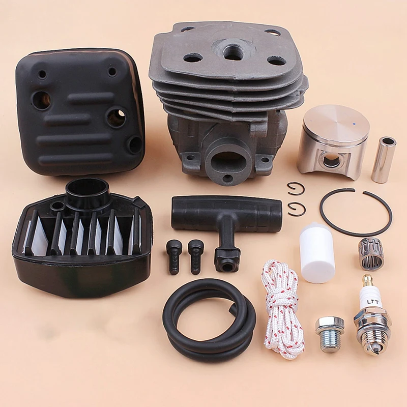 Imagem -06 - Motosserra Motor Rebuild Parts Kit 47 mm Cilindro Pistão Rolamento Silenciador Parafuso Air Filter Kit Apto para Husqvarna 357 357xp 359 Motosserra