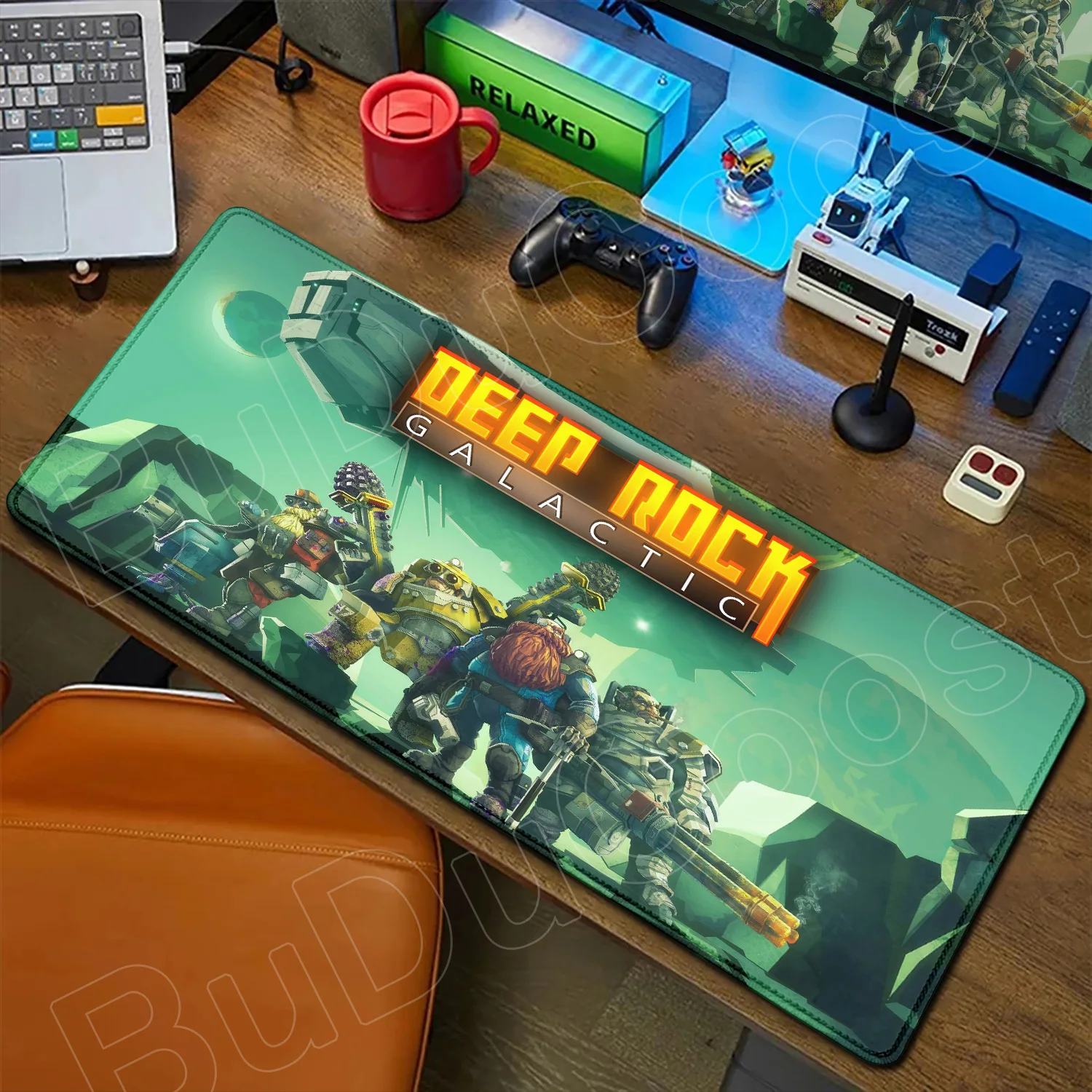 

Gaming Deep Rock Galactic Mousepad Large Rubber Keyboard Mouse Carpet 400x900mm Antislip Gamer Mouse Pad Laptop Office Mouse Mat