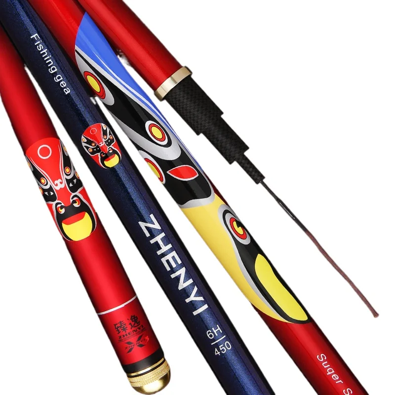 

Super Stiff 6H 19-Tune Hand Fishing Rod for Carp - Black Pond Fishing, Neutral Style, 7.2m/6.3m, Lightweight Pole， Fishing Rod