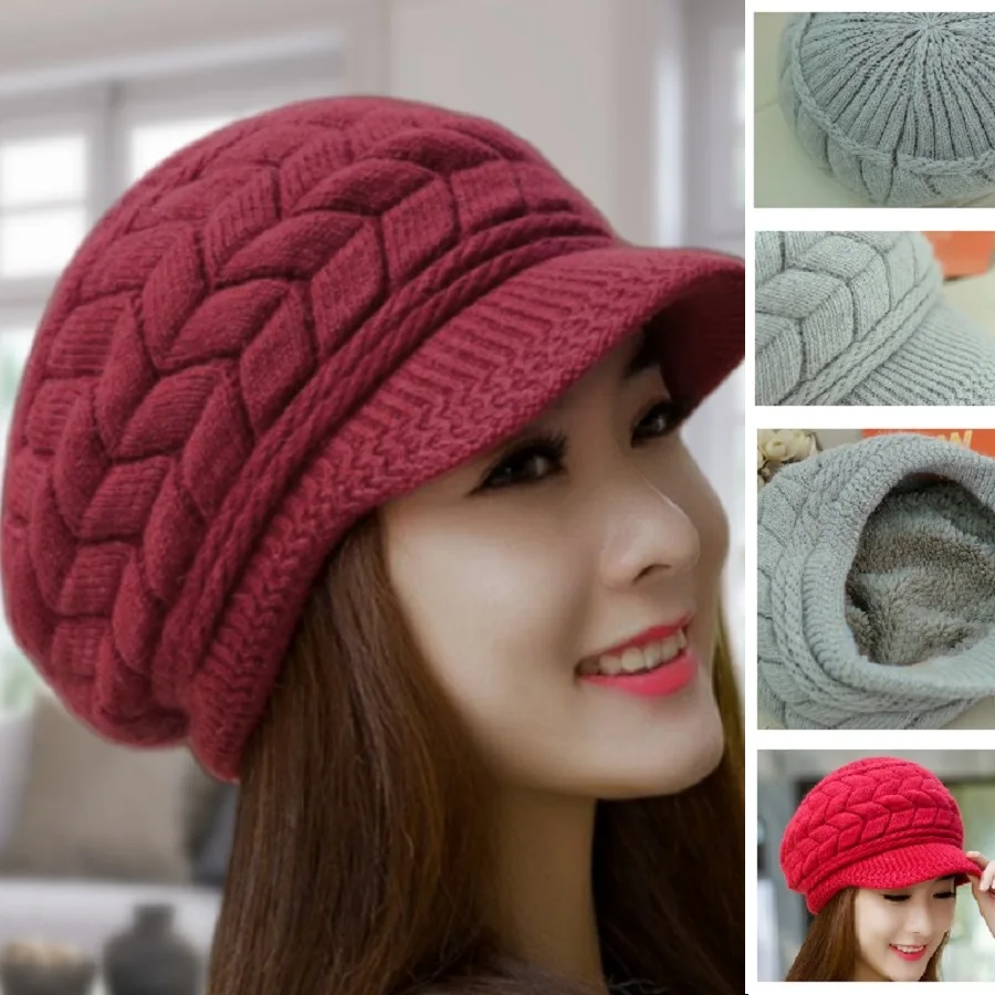 Faux Mink Fur Winter Beret Hat Adjustable 56-60cm Women\'s Warm Accessory Kate Mahogany Ladies Mink Beret Hat: FurHatWorld.com main image 2