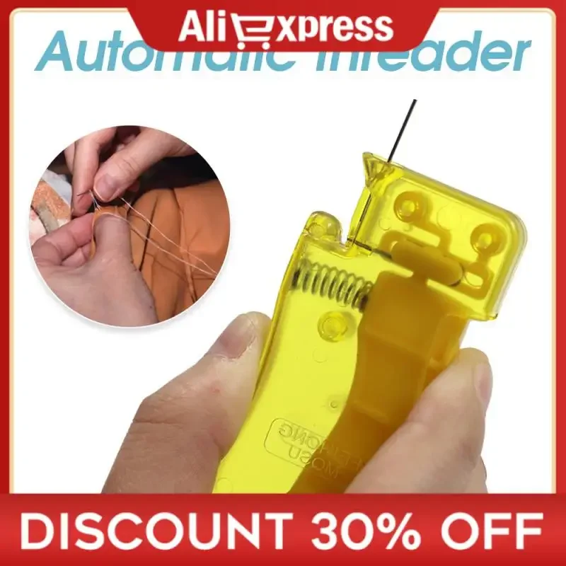 Auto Needle Threader DIY Hand Sewing Threader Elderly Guide Easy Device Quick Needle Introducer Lead Wire Household Tools