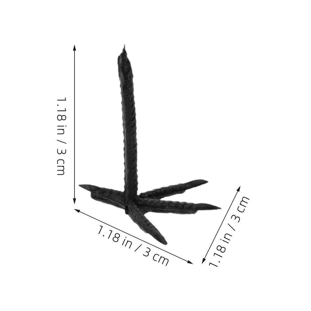 100Pcs Realistic Crow Feet Halloween Decoration Props for Crafts DIY Stuffed Crows Making Indoor Outdoor Spooky Decor Elements