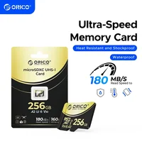 Tarjeta Micro SD ORICO Tarjeta de memoria TF 512GBFull HD y 4K UHD C10, U3, V30, A2, microSDXC hasta 180 MB/s para GoPRO DJI Drone