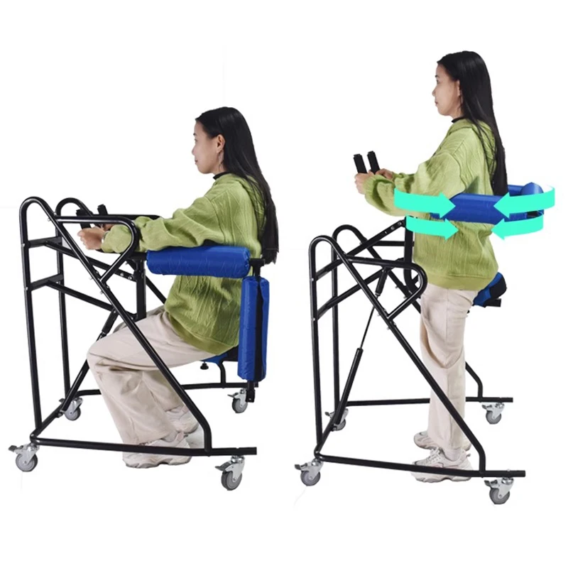 Four‑Wheel Walking Support Aid for Seniors & Mobility‑Limited Users, Lower Limb Movement Training Walking Assist Tool