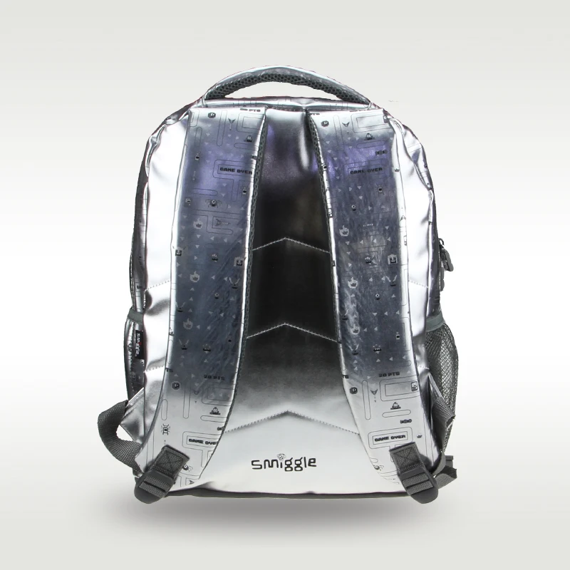 Australia Smiggle hot-selling original children\'s backpack cool backpack travel bag silver game console big schoolbag 16 inch