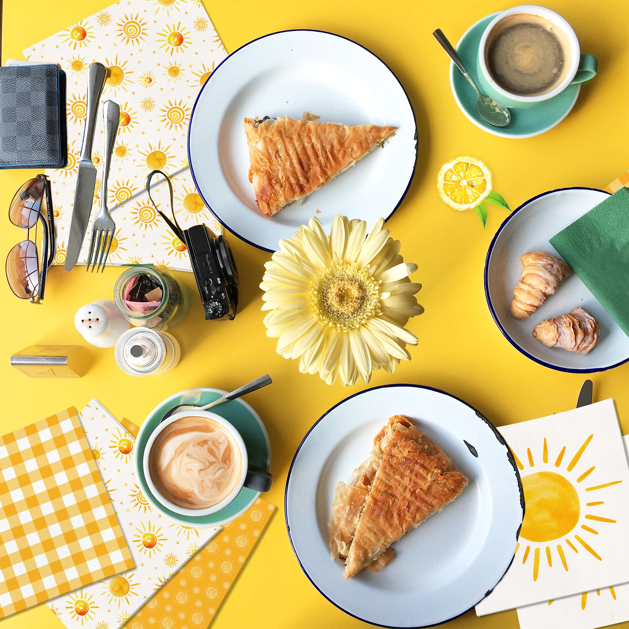 20/40/60 Stück Servietten mit Sonnenmotiv für Geburtstagsdekoration, Papier-Tischdekoration für Hochzeitsdekoration, Babyparty-Partyzubehör – Detail 7