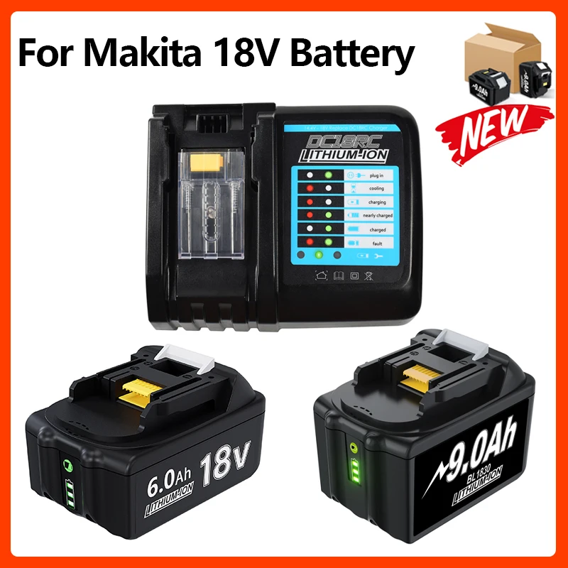 

The Upgraded Lithium Battery Is Suitable For 18V Makita Rechargeable Cordless Power Tool CXT Series 3.0a 6.0a 9.0a Bl1040 B1020b