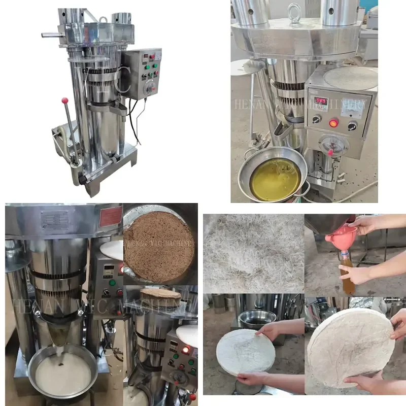 for 80kg/h Automatic Olive Oil Making Machine Coconut Cocoa Butter Cold Press Oil Machine Sesame Hydraulic Press for