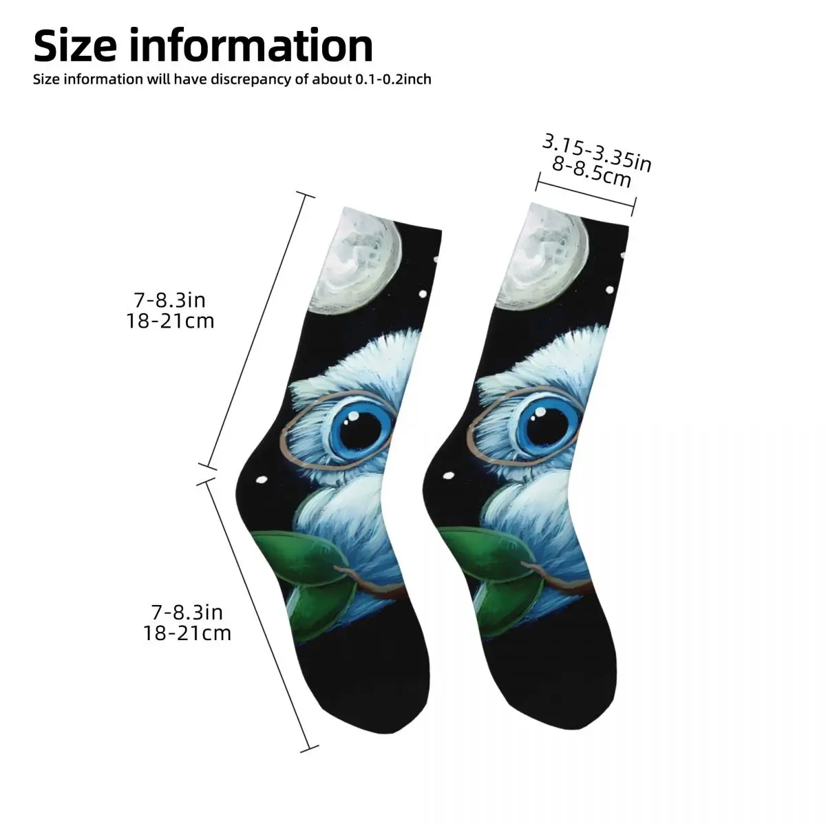 Retro Study Life Is An Owl Life Men's Socks Owl Animal Unisex Novelty Pattern Printed Funny Crew Sock Gift