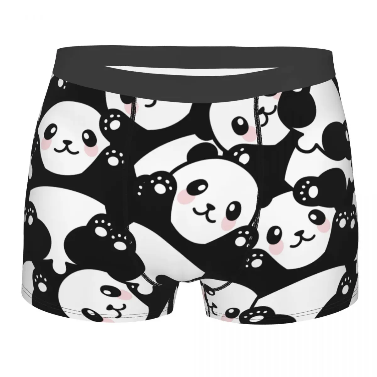 

Men Cute Panda Cartoon Underwear Lovely Animal Humor Boxer Shorts Panties Male Mid Waist Underpants S-XXL