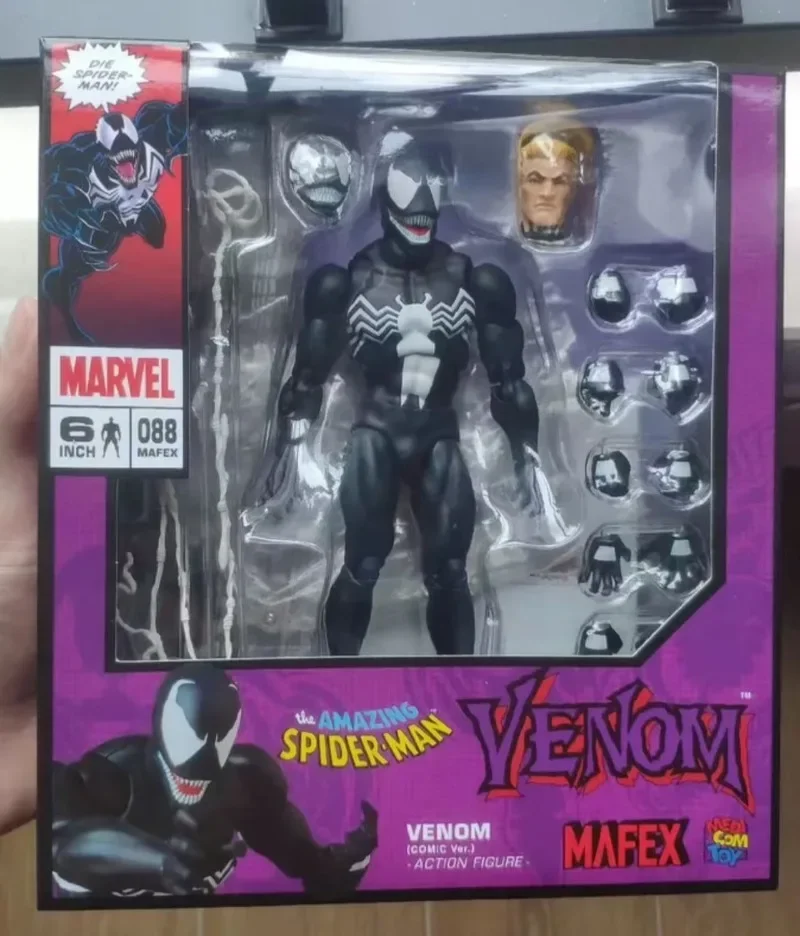 100% Original Medicom Toy MAFEX 088 Venom Comic Ver. Version PVC Action Doll Collectible Anime Figure Model Toys Gifts