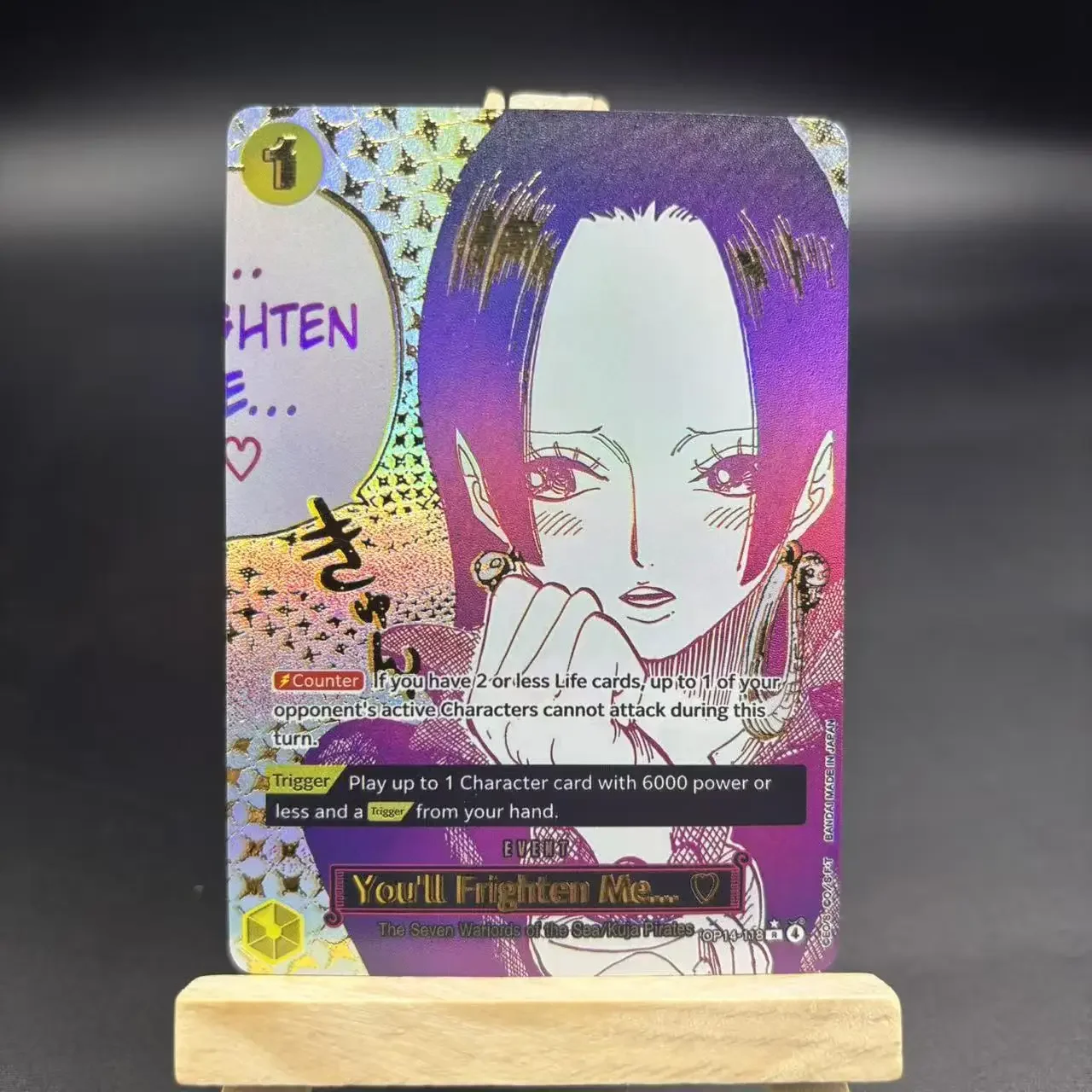 ONE PIECE Collection Cards DIY  OP14-118   Boa Hancock Sir Crocodile  EN  High Quality Self Made Game Anime Cards Gift Toy view 2