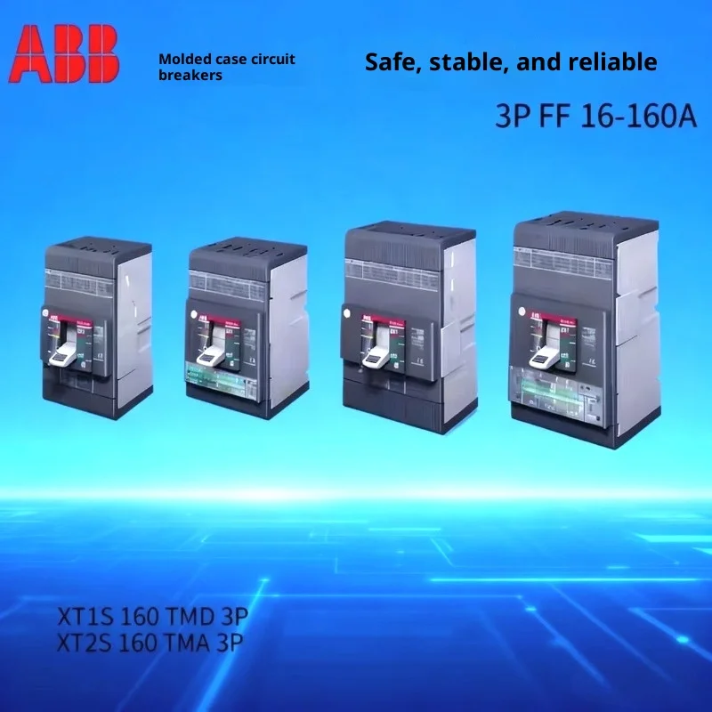 Original ABB Molded Case Circuit Breaker XT1S160 TMD63 FF XT2S160 TMA 3P, ABB Leakage Protector, ABB Automatic Transfer Switch