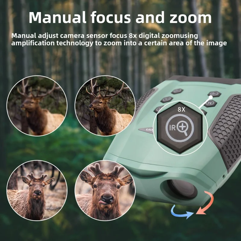 

New Full-Color Low-Light Night Vision Device4KUltra HD Full Black600High Magnification Infrared Binoculars