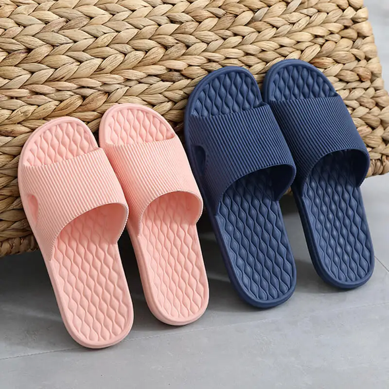 Fashion Concise Couple Non-slip Flat Slides Summer Lithe Sandals For Women Men Slippers Ladies' Home Shoes Indoor Flip Flops