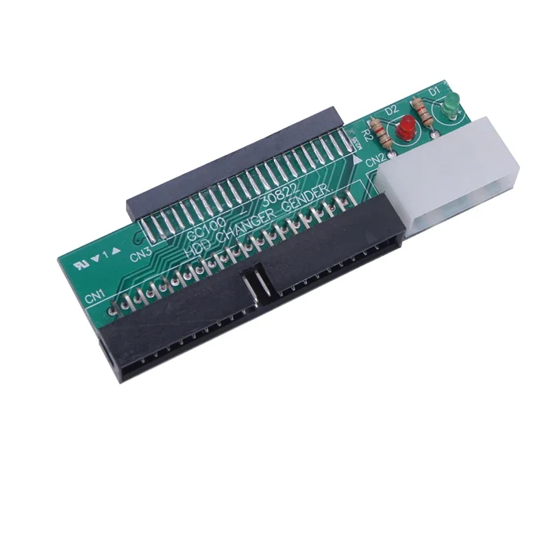 

HDD Adapter Riser Card Board Laptop 44Pin 2.5" IDE to Desktop 3.5" IDE Hard Disk Drive Converter 4Pin Power for Desktop Computer