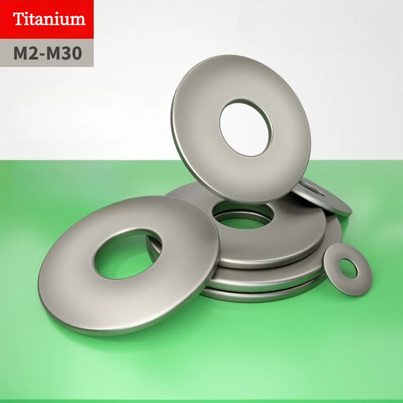 Pure Titanium TA2 Flat Washer Oversize Plain Gasket For M3 M4 M5 M6 M8 M10 M12 M14 M16 M18 M20 Screw Bolt