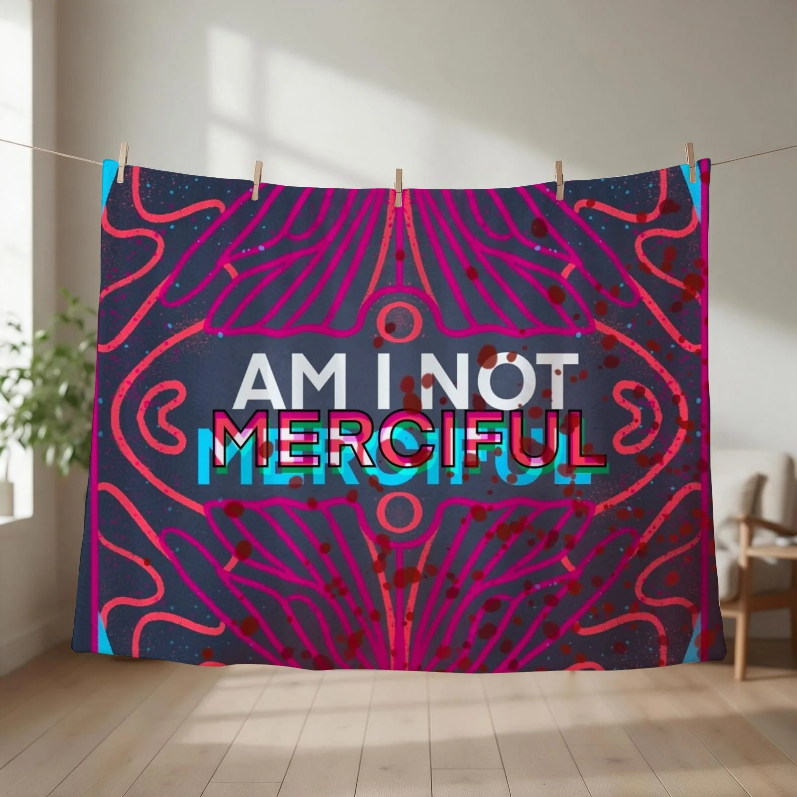 Am I Not Merciful? - Illuminae Inspired Throw Blanket couch cozy soft plush fuzzy picnic outdoor blanket