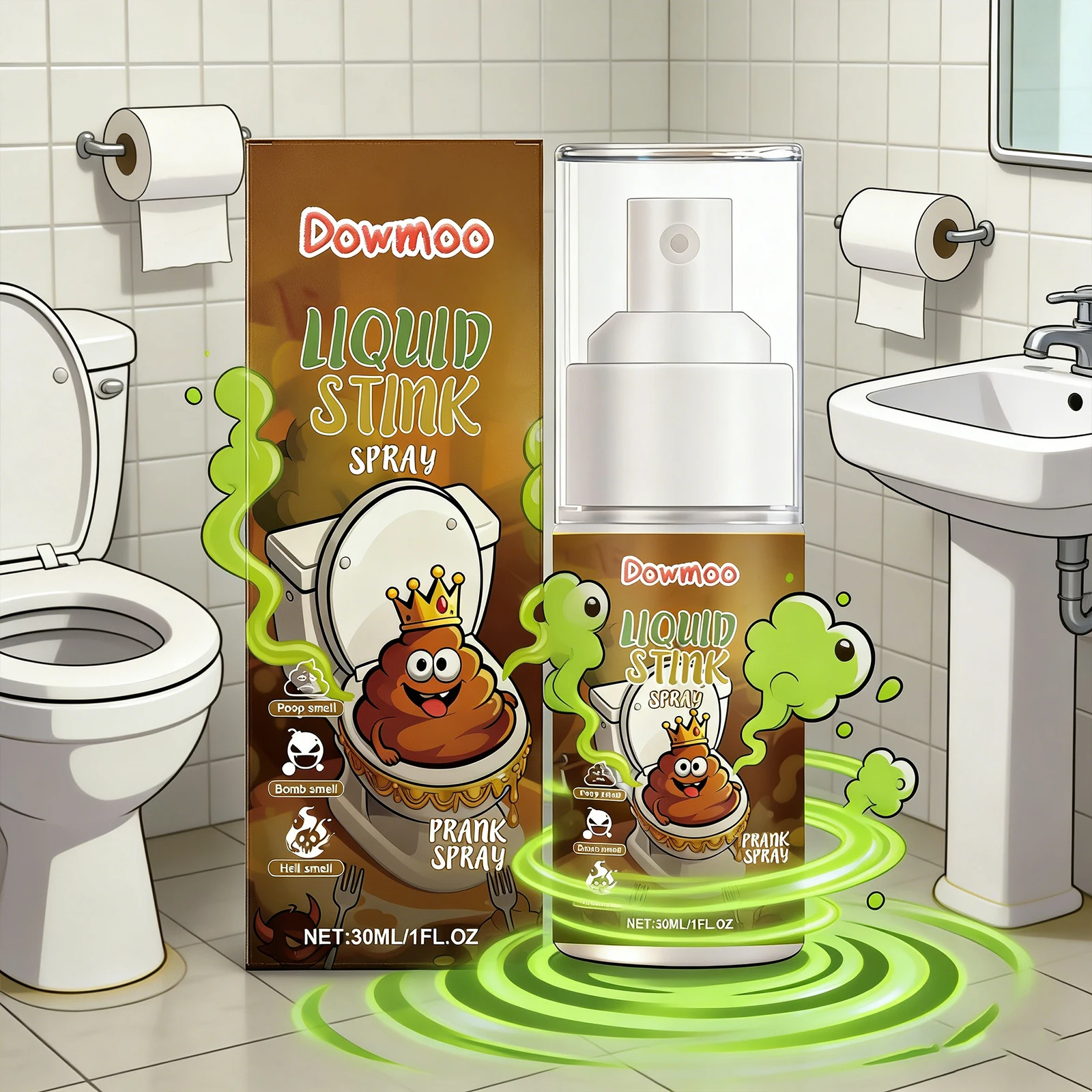 Spray puzle que se desventa rápidamente el olor fuerte, crea un ambiente de entretenimiento, broma divertida, fiesta, accesorio exclusivo, pulverizador líquido puzido
