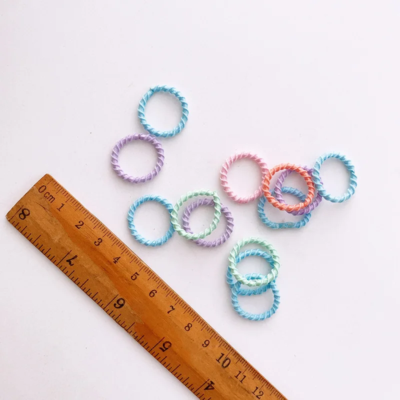 100 Teile/satz Elastische Haarbänder Mädchen Baby Haarschmuck Kind Haarring Kopf Seil Scrunchies Kopfbedeckung Ohne Flaschen – Detail 35