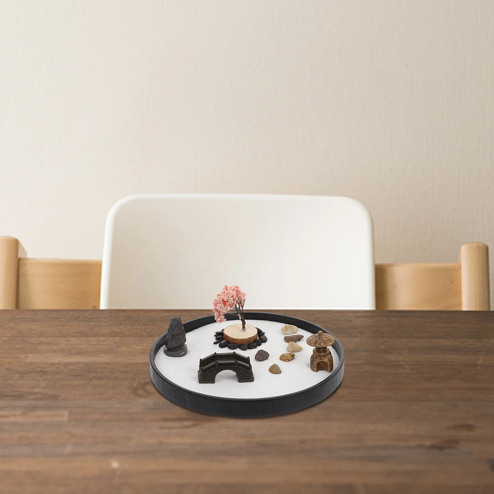 1 Zestaw Okrągłych Dekoracji z Piaskiem, Mikro Krajobraz, Ozdoby do Domu, Biura, na Biurko, Ogród Zen, Zrób To Sam, Dekoracja Stołu z Piaskiem, Basen do Zabawy