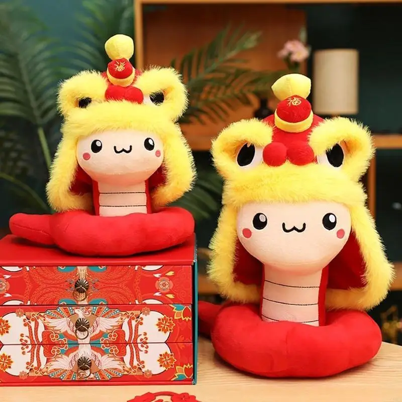 CORB Neujahrsverzierung, Zodiacs Snake Plüschspielzeug gefülltes Tierplüschspielzeugplüschpuppen