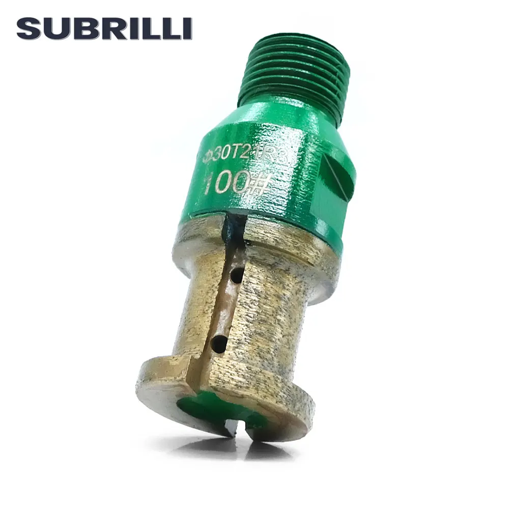 Imagem -05 - Subrilli-diamante Sinterizado Dedo Bit Roda Perfil para Edge Moagem Mármore de Granito Engineered Pedra Pia de Concreto 2gas Rosca