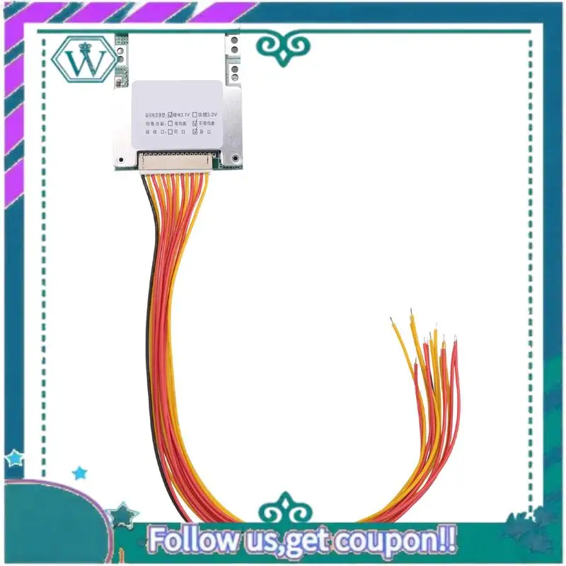 Carte de Protection de batterie améliorée 10X 13S 48V 60a, cellule Li, BMS PCB, carte d'égalisation