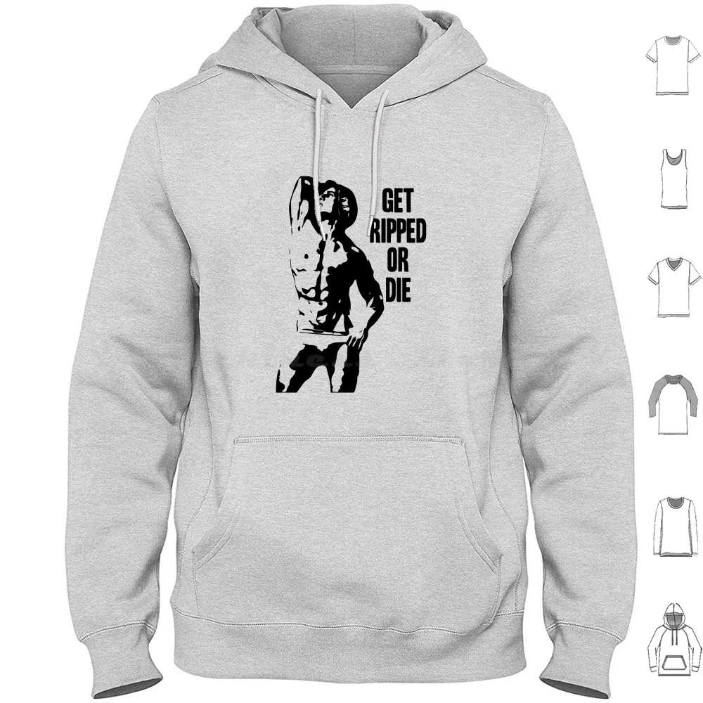 Zyzz Get Ripped Or Die Hoodie Cotton Long Sleeve Zyzz Gym Bodybuilding Fitness Motivation Sickkunt Workout Fit Lifting