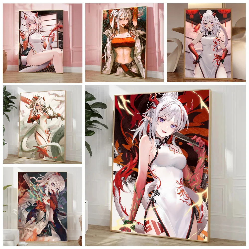 Game Anime Arknights Nian Poster Stickers Living Room Bedroom Entrance Cafe Wall Art Decoration Painting Room Home Decor