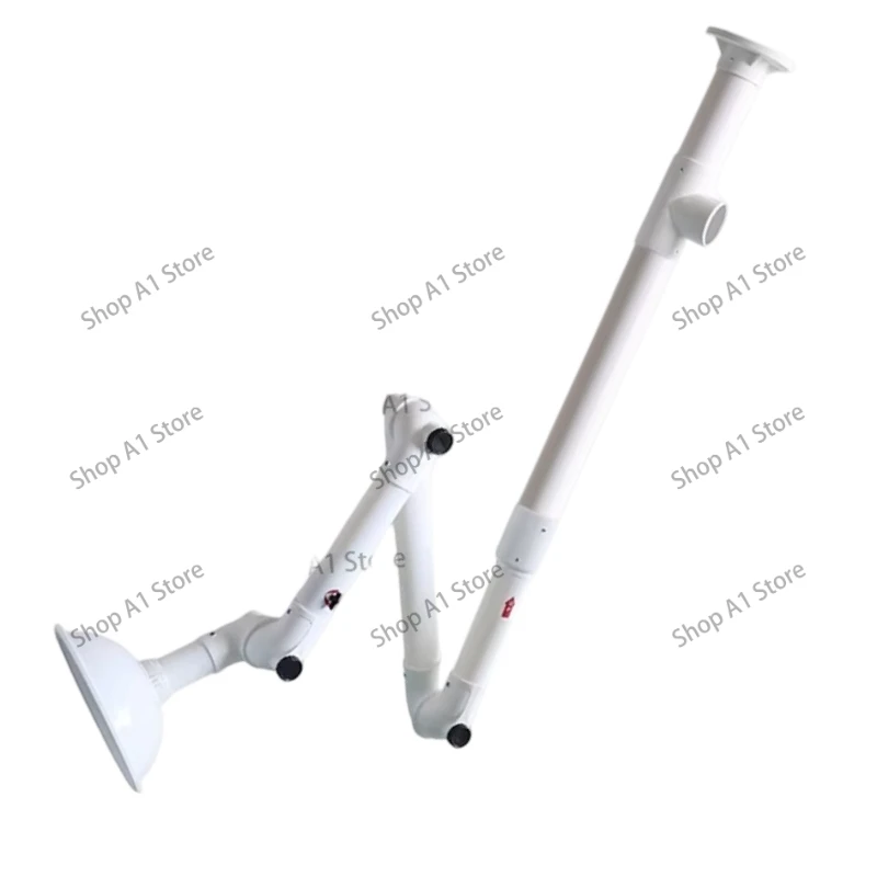 Adjustable 360° Rotatable Lab Fume Extraction Arm, Flexible Ventilation Hood Chemical Smoke Absorber Exhaust System