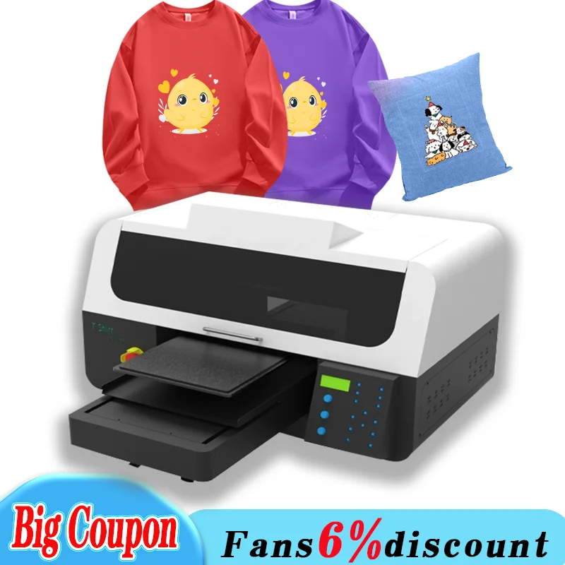 A3 Good T-shirt High Speed Cotton DTG Printer i3200 2pcs XP600 Hoodies Bag Commercial Impresora