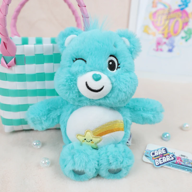 Original Care Bears 22cm Saugnapf-Plüsch-Anhänger Glänzender Liebesbär Cartoon-Puppe Heim- und Bürodekoration Geburtstags- und Feiertagsgeschenk für Mädchen – Detail 31