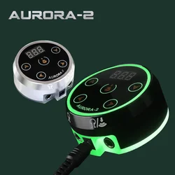Aurora 2 Tattoo Power Supply Upgrade Digital LCD Power With Adaptor for Coil & Rotary Tattoo Gun Machines Dual Input Power
