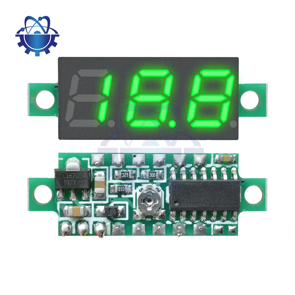 DC 0-100V Mini 0.28 pollici 3 fili LED Display Digitale Voltmetro Blu Rosso Verde Giallo Whtie Tester di Tensione Cinque Colori