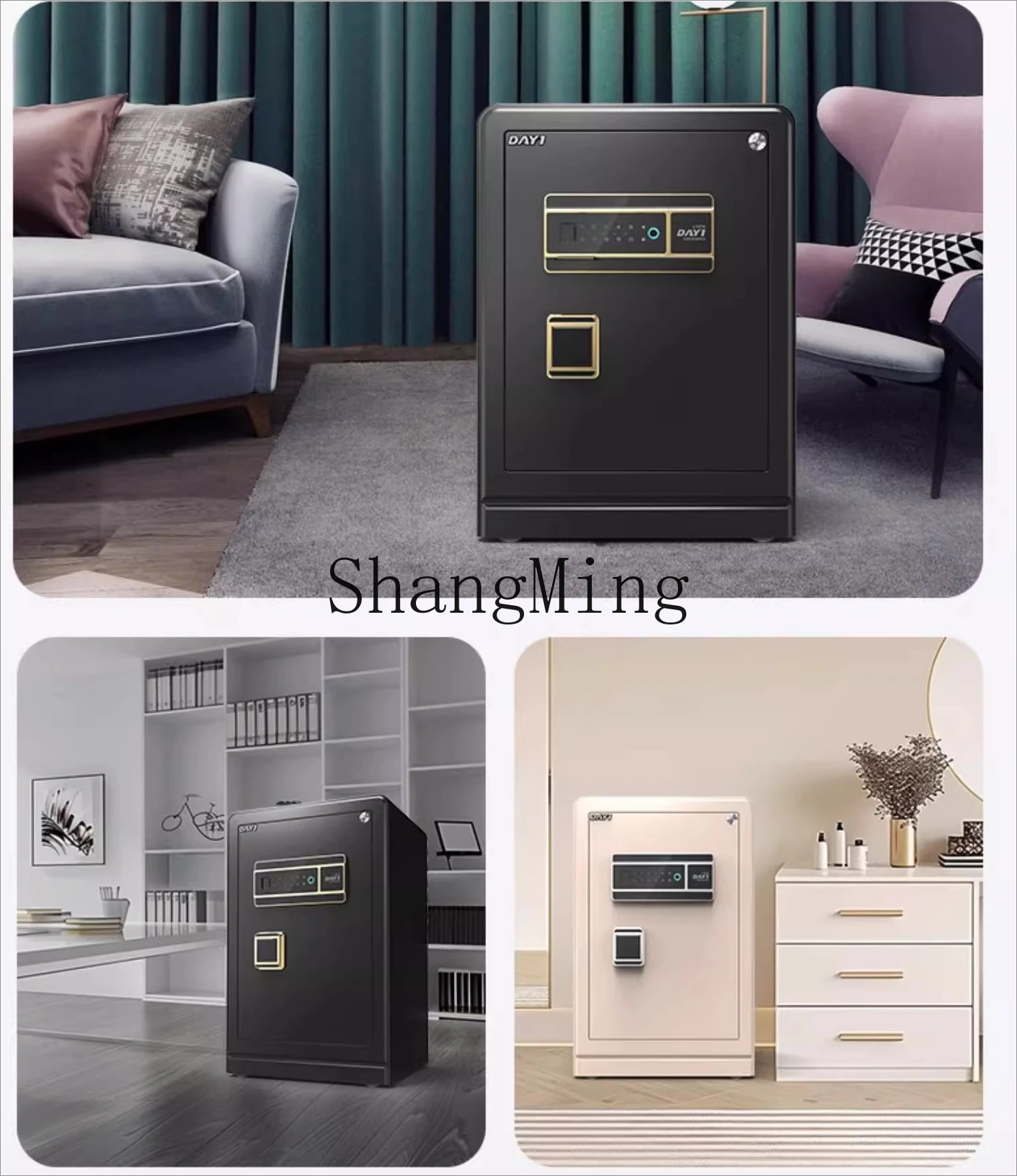 ZYY household thickened weighted anti-theft safe fingerprint bedside table office