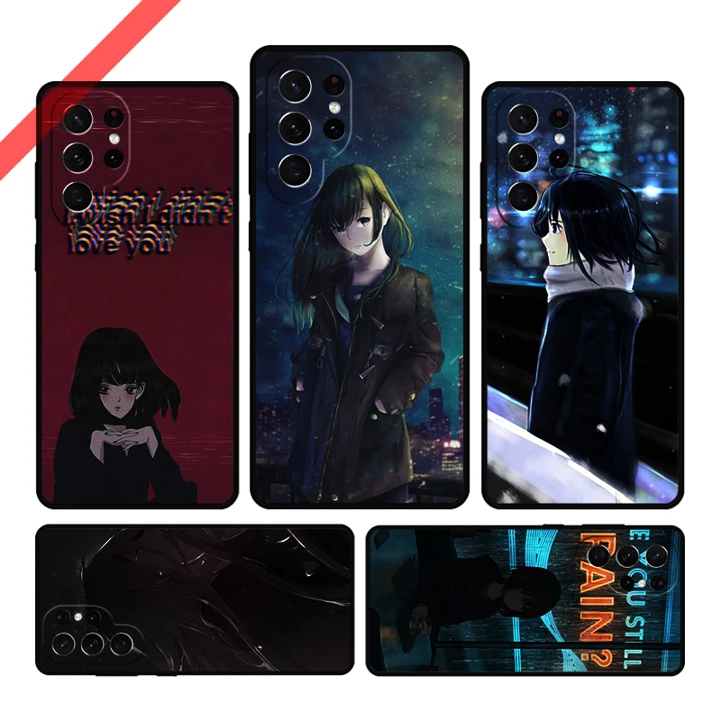 Sad Anime girl Phone Case For Samsung Galaxy S20 FE S21 S10 S23 Plus S24 S22 Ultra Coque Note20 Note10 S9 S8 Cover Capa