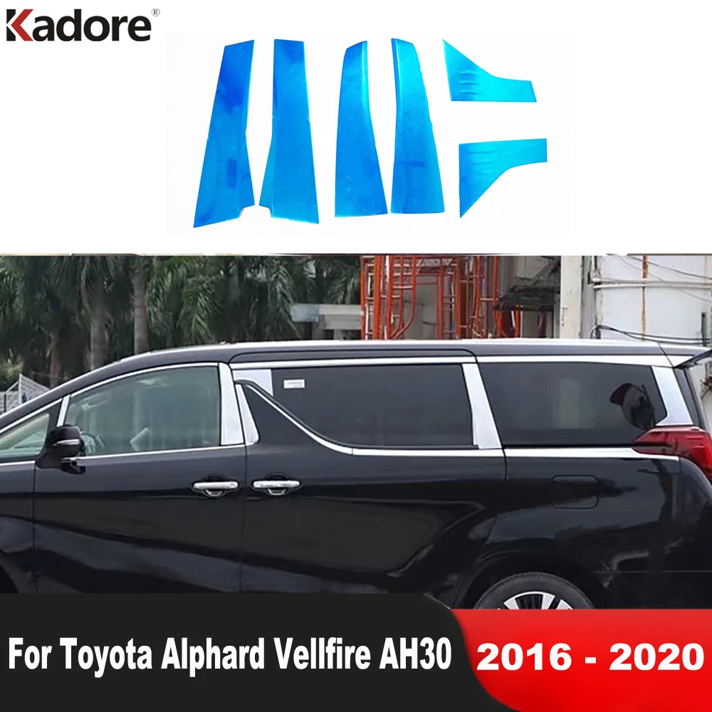 

Window Center Pillar Cover Trim For Toyota Alphard Vellfire AH30 2016 2017 2018 2019 2020 Stainless Car Middle Column Post Strip