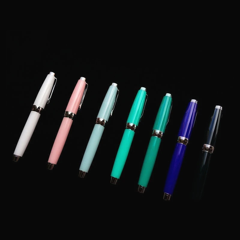 High Quality Literary and Artistic New Moon 3 Fountain Pen Metal Macaron Color Baking Paint EF F Student Handwriting Practice