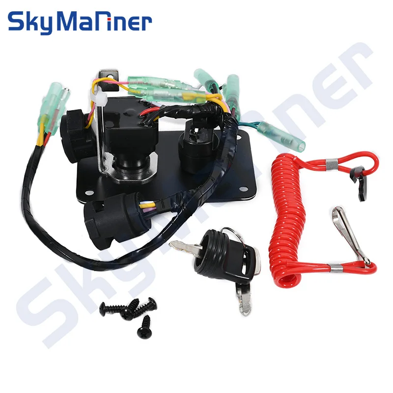 Outboard Single Engine Key Switch Panel  Fit 704-82570-08 For Yamaha Outboard Motors 704 Control Box Mounting Screws Assembly