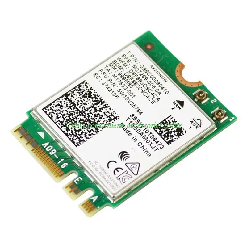 97QB AX210 WIFI 6E بطاقة مزدوجة الفرقة 2.4G / 5GHZ بطاقة الشبكة BT 5.2 WIFI NGFF لـ M.2 لبطاقة الشبكة اللاسلكية MU-MIMO